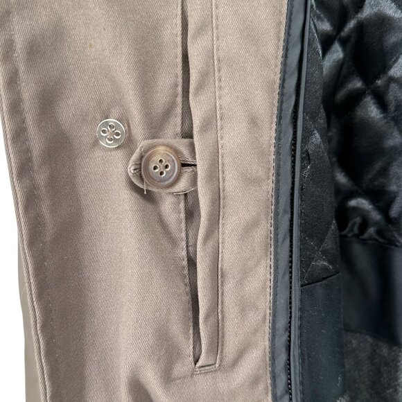 Jean-Paul Germain Elements Trench Coat Mens 56R Beige Lined Water Repellent - Picture 4 of 11